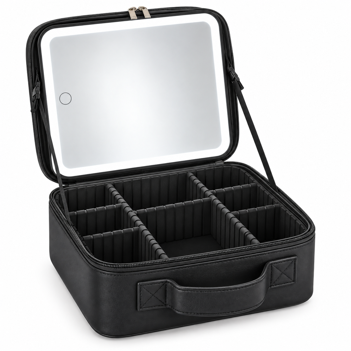 LED Mirror Makeup Case – Portable Travel Vanity