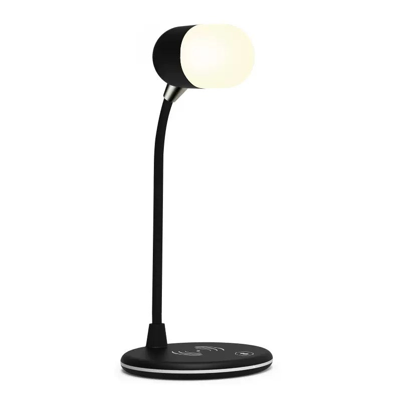 3-in-1 LED Desk Lamp with Bluetooth Speaker & Wireless Charger
